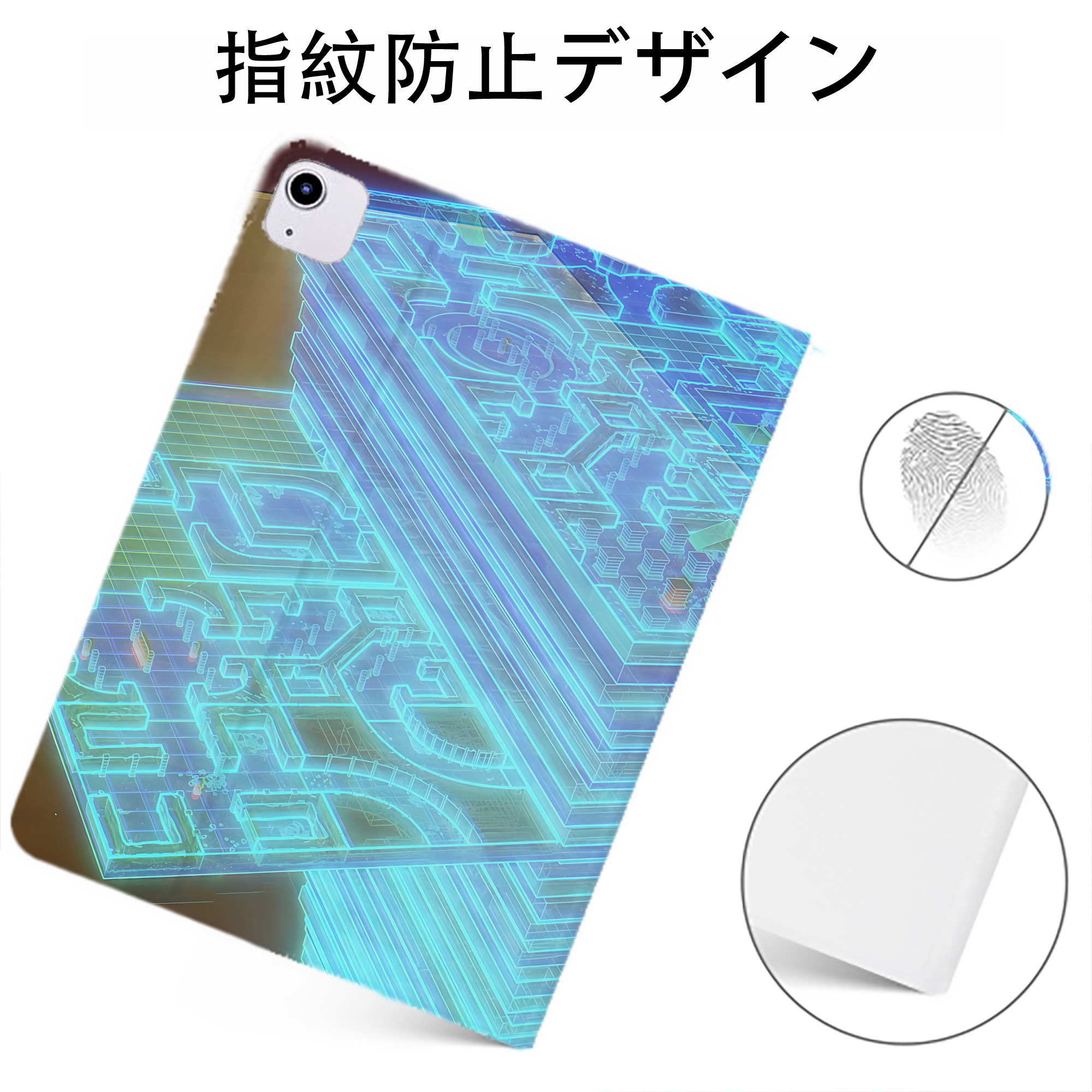 （画像用） 転スラ Regarding Reincarnated to Slime IPadケース ペンホルダー付き ブックスタイルデザイン